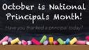 It’s October: appreciate a school principal!